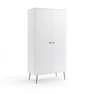 Kombinált szekrény 100 cm NILSA - fehér / barna