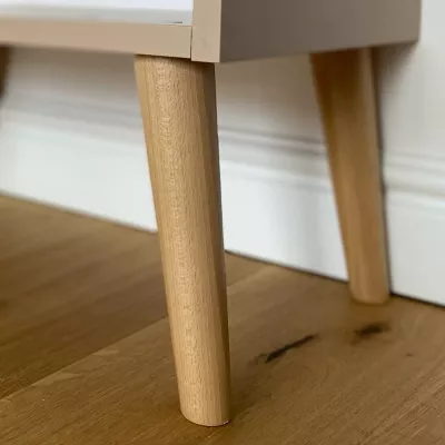 Kombinált szekrény 100 cm NILSA - fehér / barna