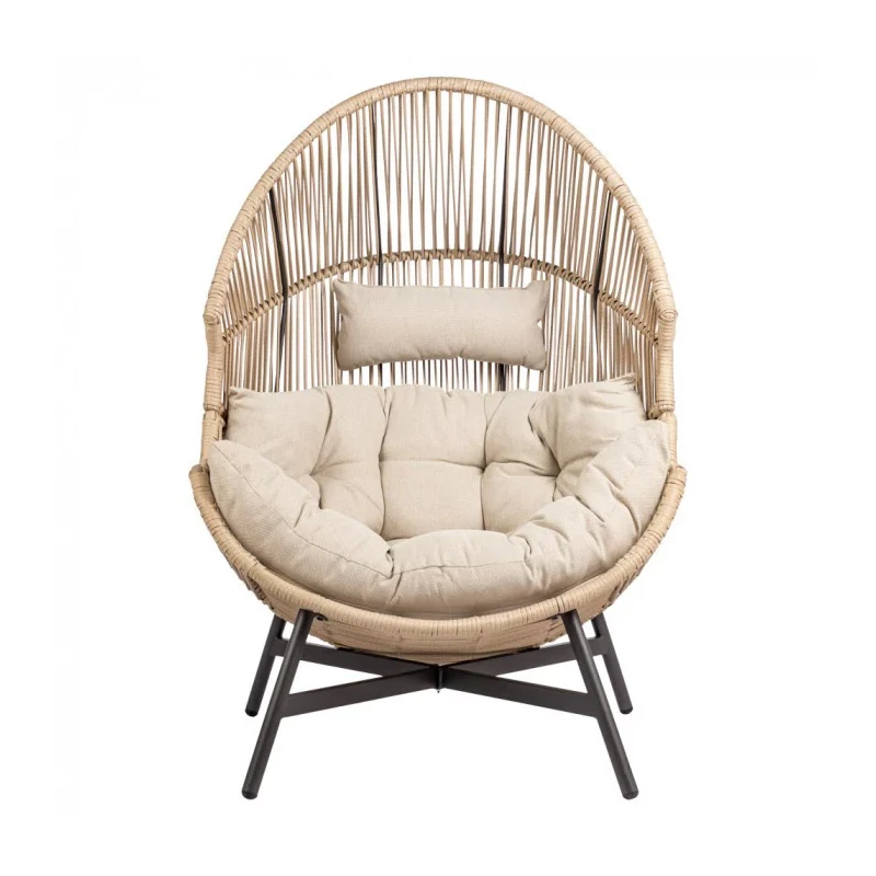 Rattan kerti szék FJORA - bézs
