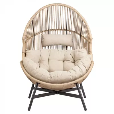 Rattan kerti szék FJORA - bézs