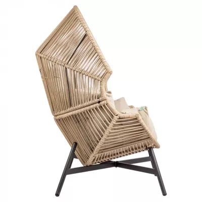 Rattan kerti szék FJORA - bézs