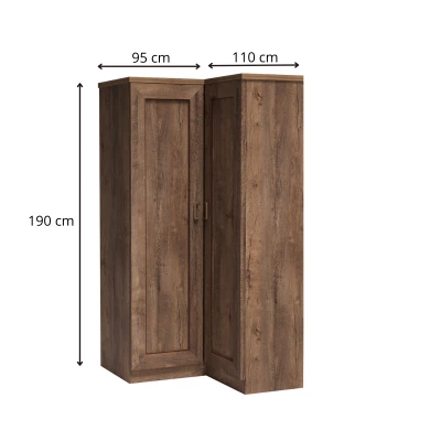 Sarokszekrény 110 cm GIADA - lefkas tölgy