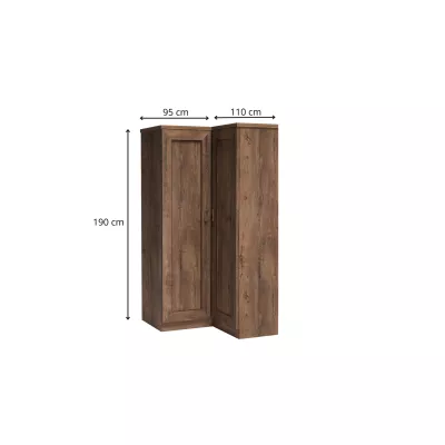 Sarokszekrény 110 cm GIADA - lefkas tölgy