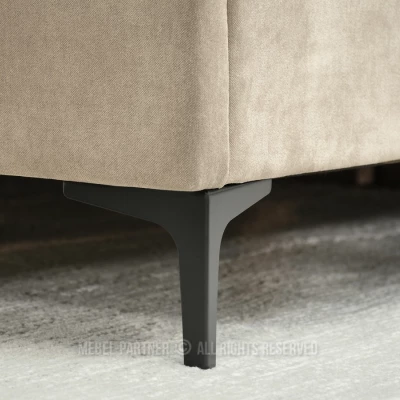 Kárpitozott ágy 140x200 SOLENNE - bézs / fekete