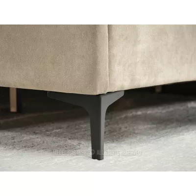 Kárpitozott ágy 140x200 SOLENNE - bézs / fekete