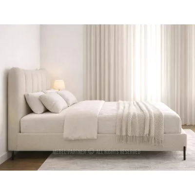 Franciaágy 140x200 KAELIRA - szürke-bézs / fekete
