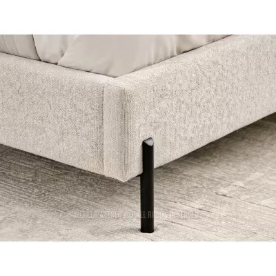 Franciaágy 140x200 KAELIRA - szürke-bézs / fekete
