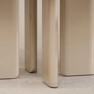 Kerek étkezőasztal 130 cm ALVARO - fényes bézs