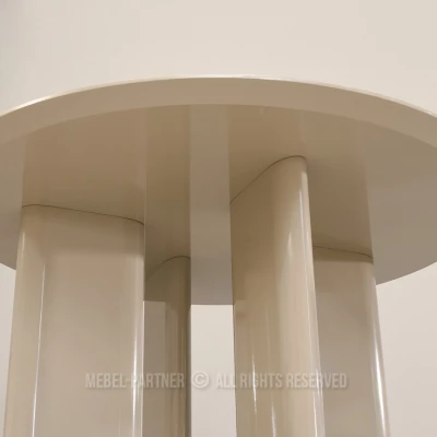 Kerek étkezőasztal 130 cm ALVARO - fényes bézs