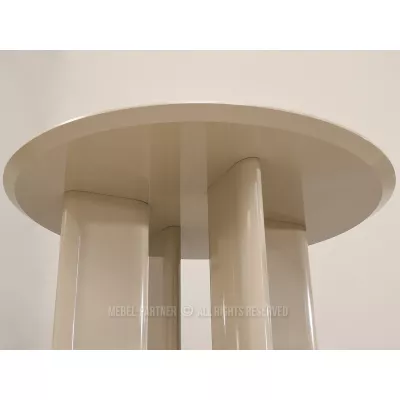 Kerek étkezőasztal 130 cm ALVARO - fényes bézs