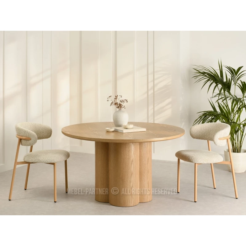 Kerek étkezőasztal 130 cm OISIN - tölgyfa