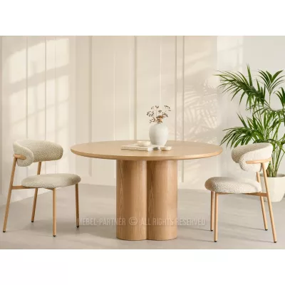 Kerek étkezőasztal 130 cm OISIN - tölgyfa