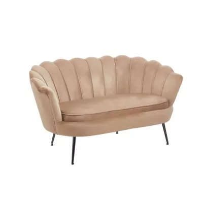 Elegáns kétszemélyes kanapé IGLIKA - cappuccino / fekete lábak