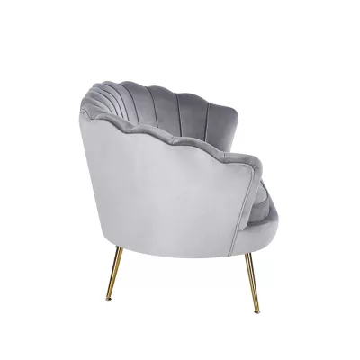 Elegáns kétszemélyes kanapé IGLIKA - szürke / arany lábak