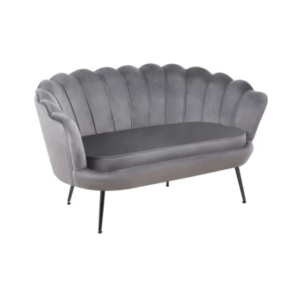 Elegáns kétszemélyes kanapé IGLIKA - szürke / fekete lábak