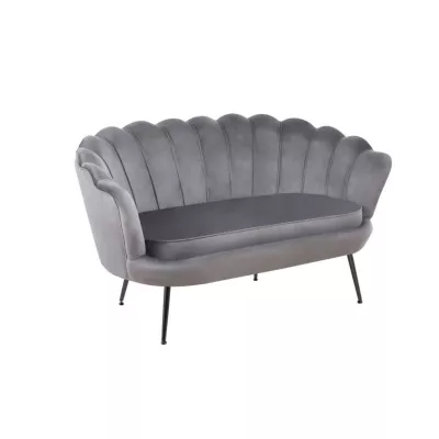 Elegáns kétszemélyes kanapé IGLIKA - szürke / fekete lábak