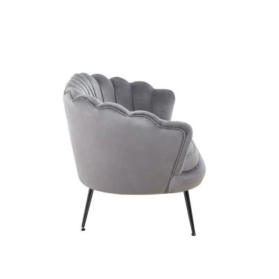 Elegáns kétszemélyes kanapé IGLIKA - szürke / fekete lábak