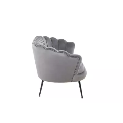 Elegáns kétszemélyes kanapé IGLIKA - szürke / fekete lábak