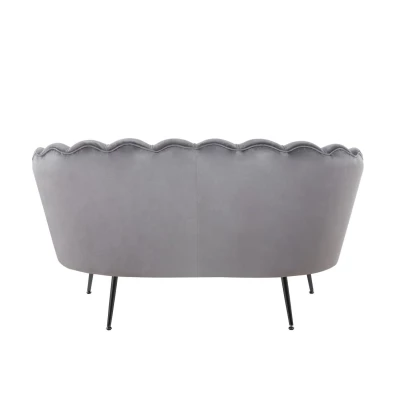Elegáns kétszemélyes kanapé IGLIKA - szürke / fekete lábak