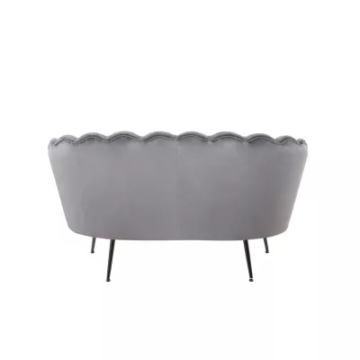 Elegáns kétszemélyes kanapé IGLIKA - szürke / fekete lábak