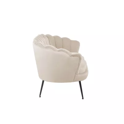 Elegáns kétszemélyes kanapé IGLIKA - bézs / fekete lábak