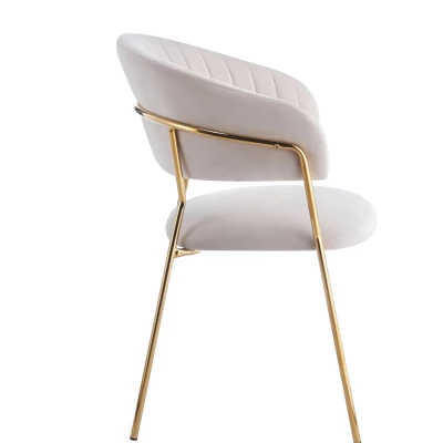 RONIL kárpitozott étkezőszék - bézs / arany