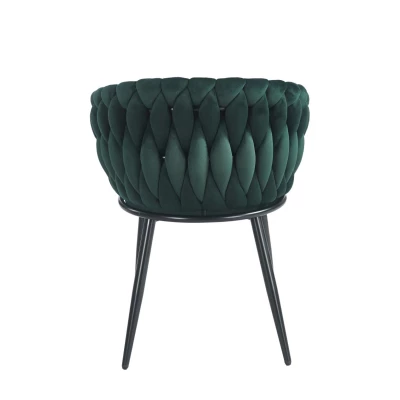 ZYPHIRA kárpitozott designer szék - zöld / fekete
