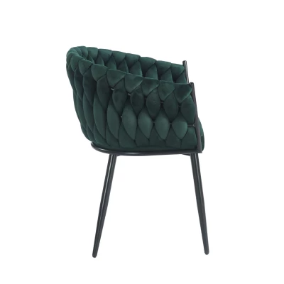 ZYPHIRA kárpitozott designer szék - zöld / fekete