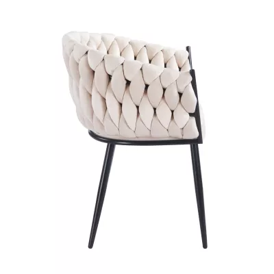 ZYPHIRA kárpitozott designer szék - bézs / fekete