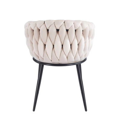 ZYPHIRA kárpitozott designer szék - bézs / fekete