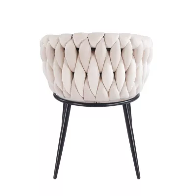 ZYPHIRA kárpitozott designer szék - bézs / fekete