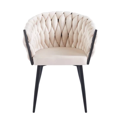 ZYPHIRA kárpitozott designer szék - bézs / fekete