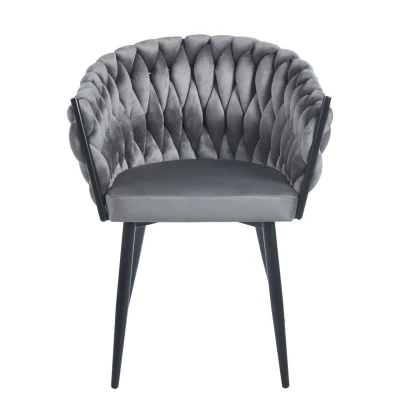 ZYPHIRA kárpitozott designer szék - szürke / fekete