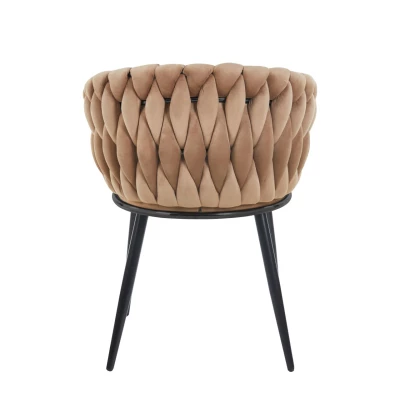 ZYPHIRA kárpitozott designer szék - cappuccino / fekete