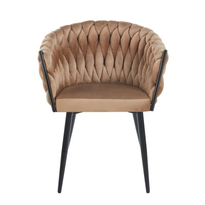 ZYPHIRA kárpitozott designer szék - cappuccino / fekete