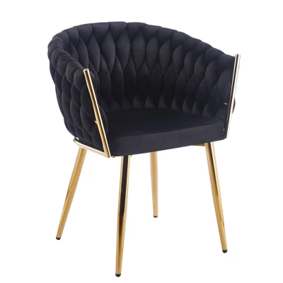 Designer kárpitozott szék ZYPHIRA - fekete / arany