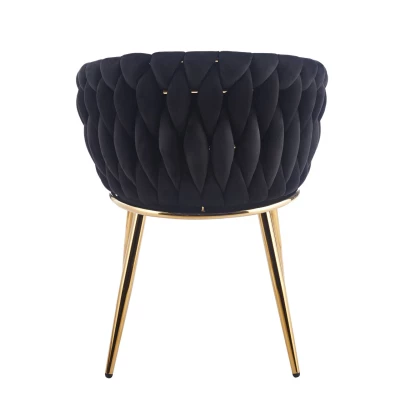 Designer kárpitozott szék ZYPHIRA - fekete / arany