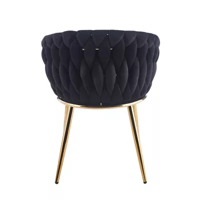 Designer kárpitozott szék ZYPHIRA - fekete / arany