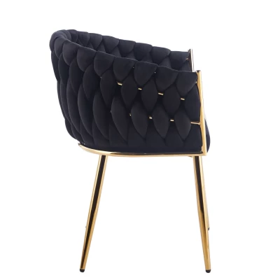 Designer kárpitozott szék ZYPHIRA - fekete / arany