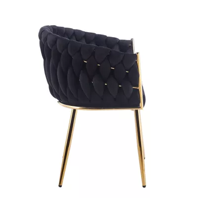 Designer kárpitozott szék ZYPHIRA - fekete / arany