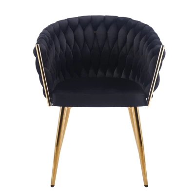 Designer kárpitozott szék ZYPHIRA - fekete / arany
