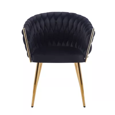 Designer kárpitozott szék ZYPHIRA - fekete / arany