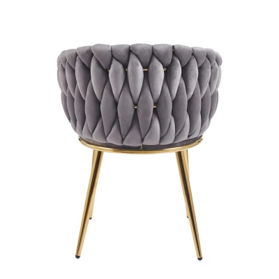 Designer kárpitozott szék ZYPHIRA - szürke / arany