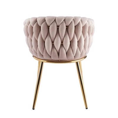 ZYPHIRA kárpitozott designer szék - bézs / arany