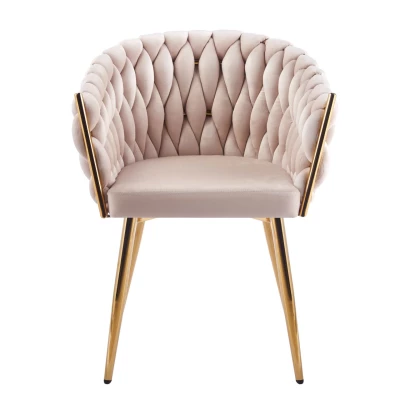 ZYPHIRA kárpitozott designer szék - bézs / arany