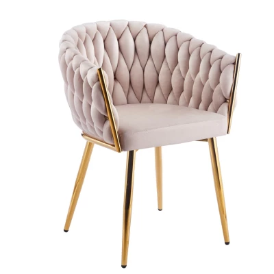 ZYPHIRA kárpitozott designer szék - bézs / arany