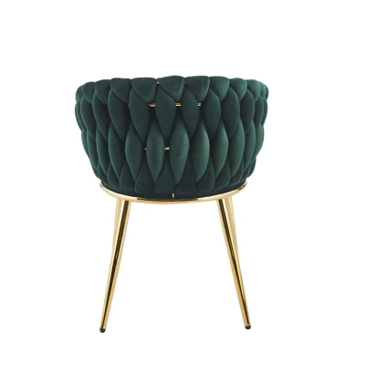 Designer kárpitozott szék ZYPHIRA - zöld / arany