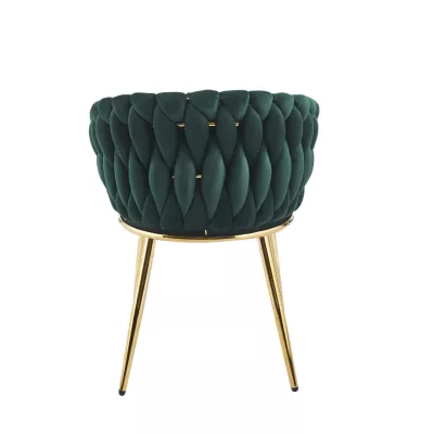 Designer kárpitozott szék ZYPHIRA - zöld / arany