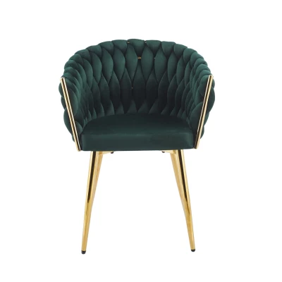 Designer kárpitozott szék ZYPHIRA - zöld / arany