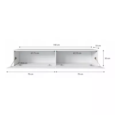 CERIEE 140 TV asztal - beton